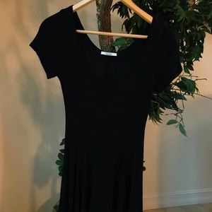 NORDSTROM - black mini swing dress - size small